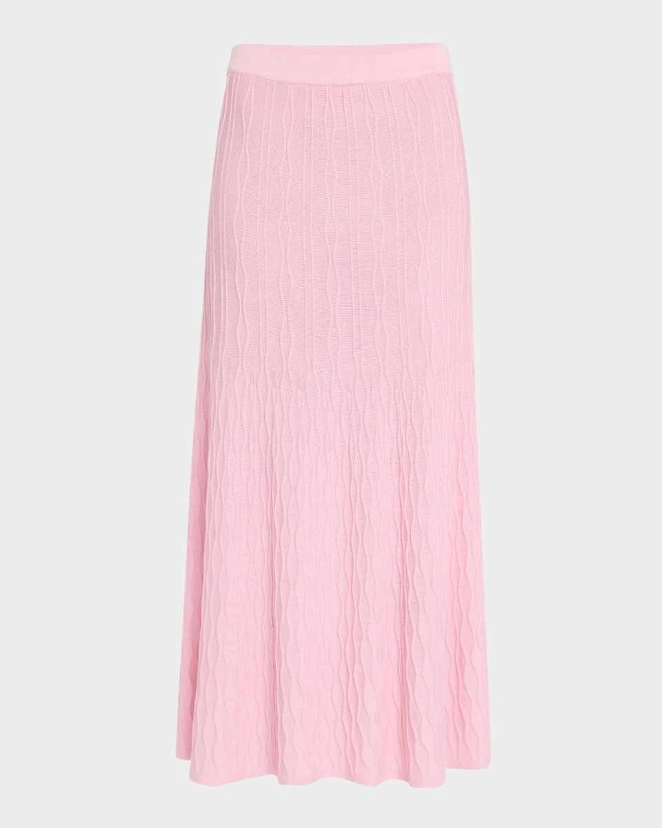 Heritage-Fit Geometric Knit Maxi Skirt